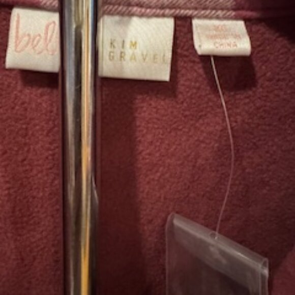 Belle by Kim Gravel Bonded Fleece Boyfriend Shacket- X Small NWOT - Picture 5 of 6